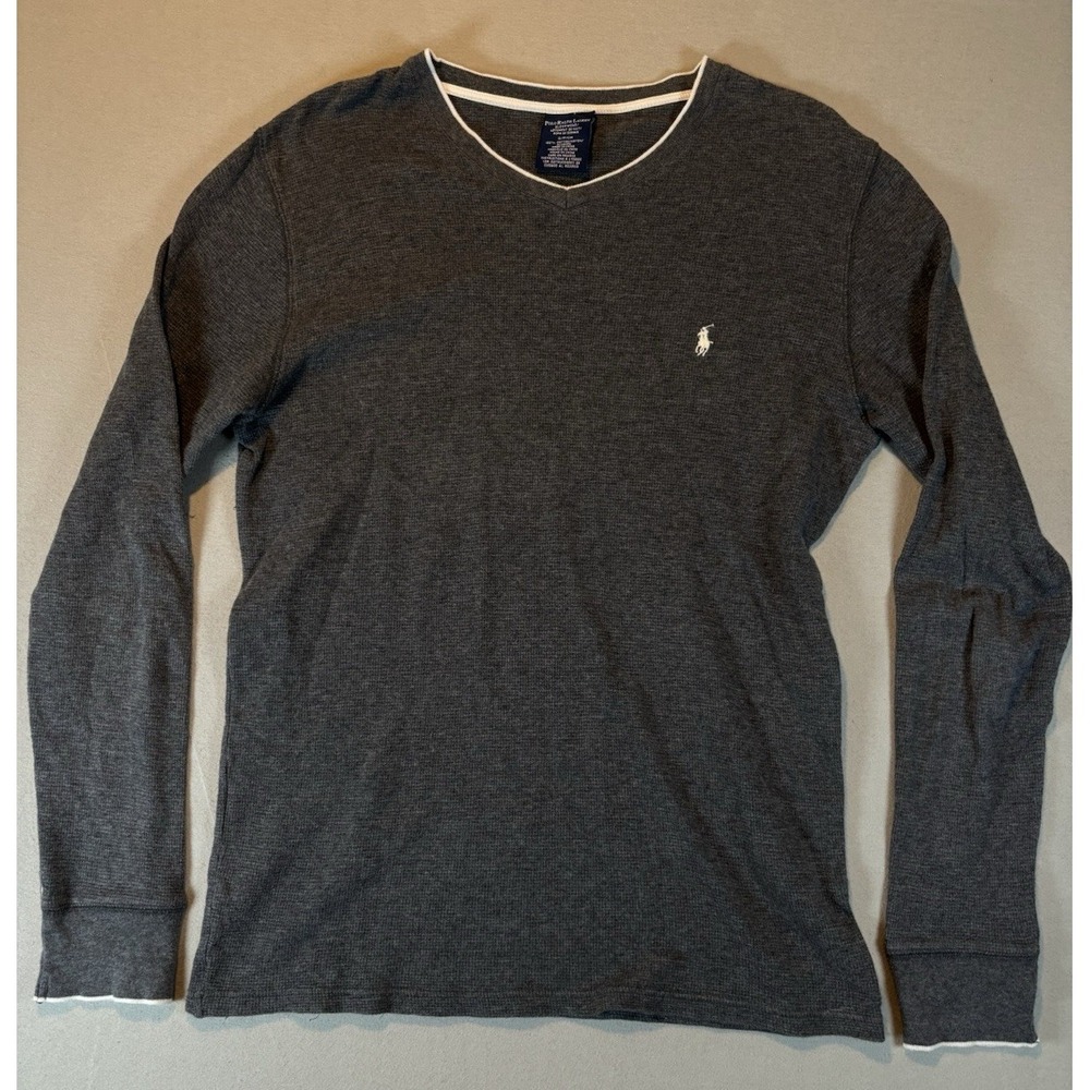 Polo Ralph Lauren Sleepwear Thermal Waffle Knit Shirt Men S Gray Pajama Top